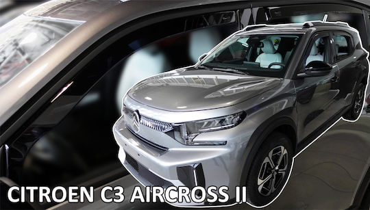 Heko Set of Windbreakers Front and Rear Car Dark Fime for Citroen C3 Aircross 2024+ 4pcs