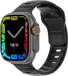 Ultra Watch Aluminium με Παλμογράφο (Μαύρο)