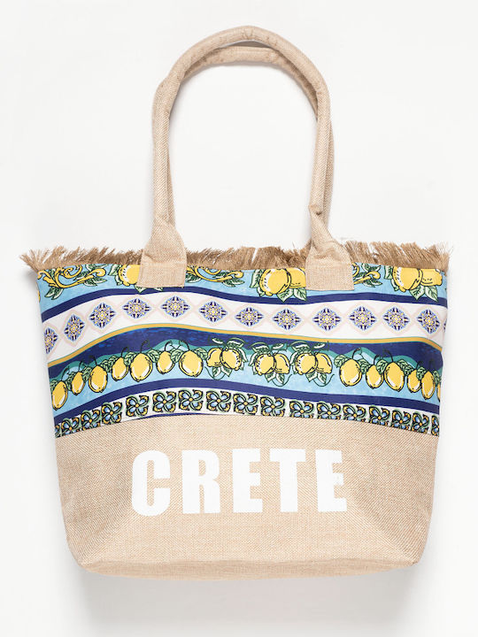 Silk Fashion Beach Bag Made of Canvas Yellow