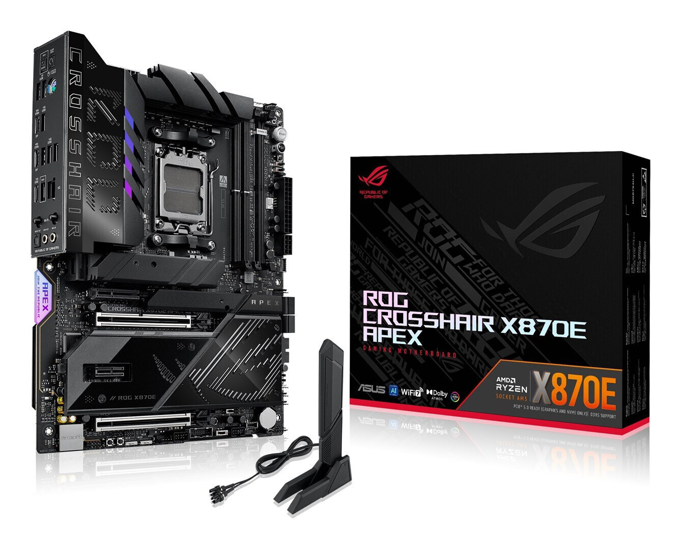 Asus ROG Crosshair X870E Apex Wi-Fi Motherboard ATX με AMD AM5 Socket 90MB1KR0-M0EAY0