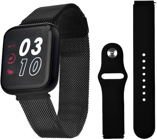FiT Prestige Deluxe Edition Smartwatch με Παλμογράφο (Μαύρο)