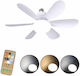 Deckenventilator 52cm mit Leuchte Weiß