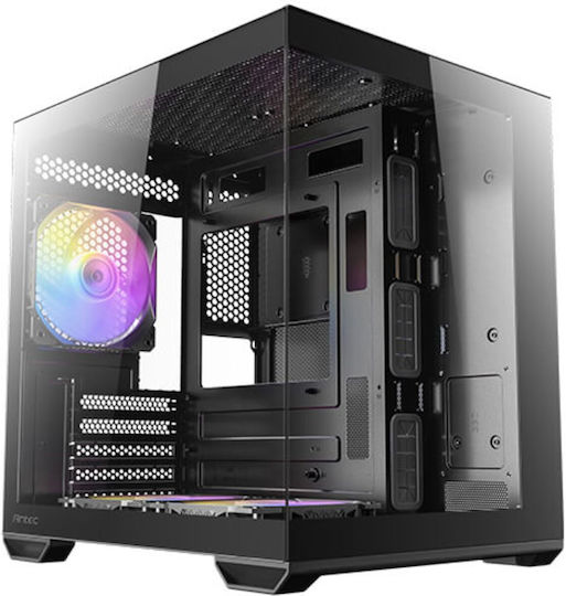 Antec CX60M ARGB Gaming Mini-Turm Computergehäuse mit Seitenfenster Schwarz