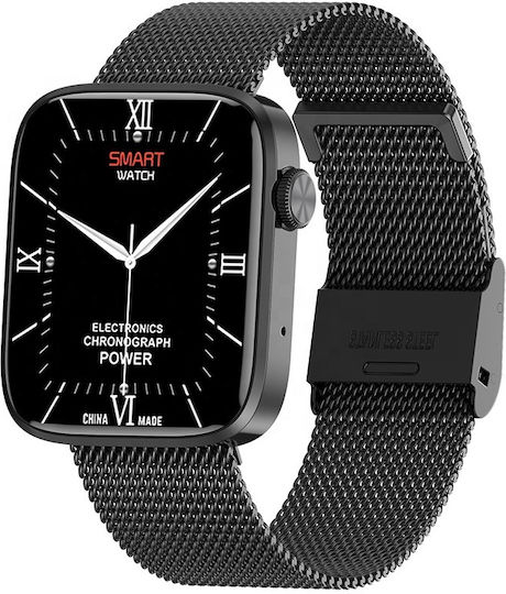 Gamma FiT Aluminium Smartwatch με Παλμογράφο (Μαύρο)