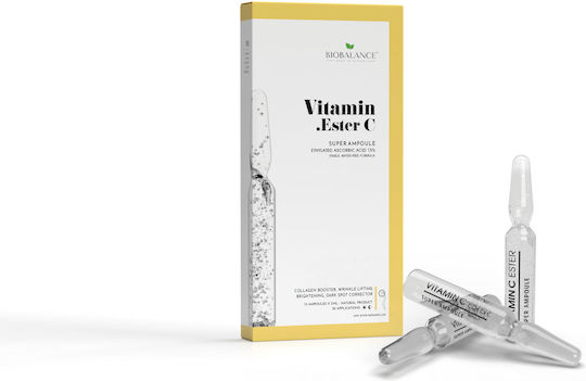 Alpaya Dermaceuticals Serum Ampulă Anti-îmbătrânire Ester Vitamina C pentru Față cu Vitamina C și Colagen pentru Strălucire și Lifting 10x2ml