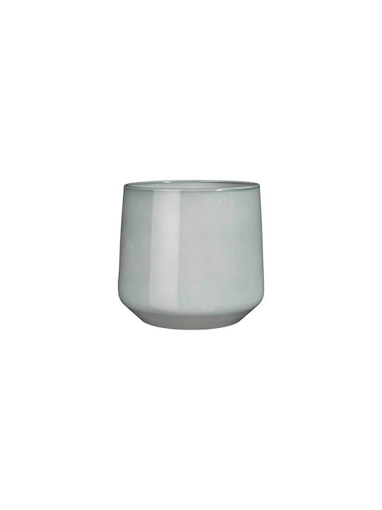 Mica Γλάστρα Πήλινη Light Grey 12x12x9εκ.