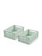 Liewood Children's Folding Storage Box made of Plastic Yellow 36x25x13.5cm 2pcs
