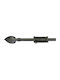 Extendable Metallic Curtain Pole Single 120-210cm Black