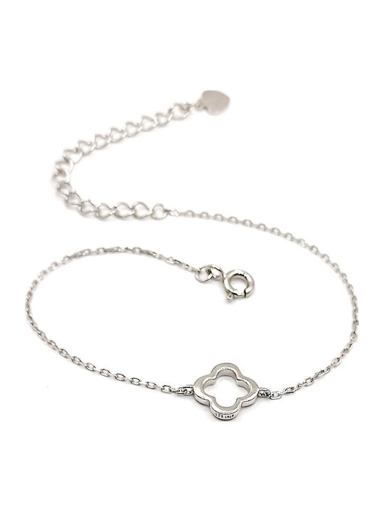 Prince Silvero Women's Bracelet with design Flower made of Silver