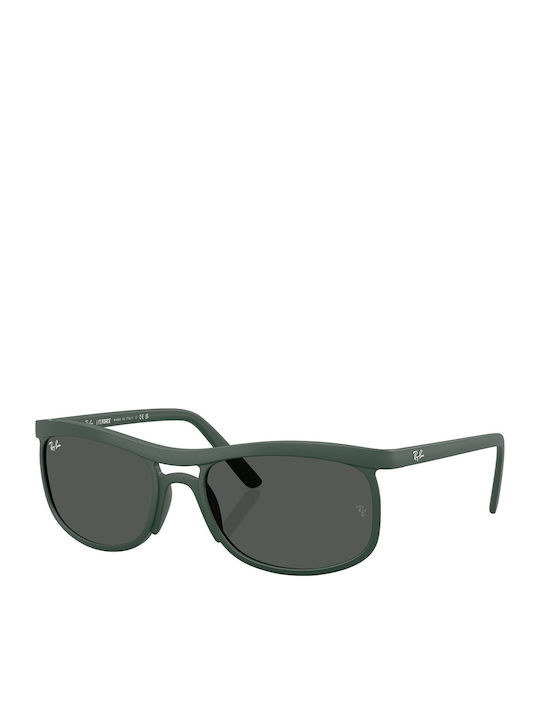 Ray Ban Unisex Γυαλιά Ηλίου με Πράσινο Κοκκάλινο Σκελετό και Γκρι