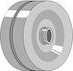 Metal Wheel 280x90x2mm Plastic Hub Diameter 25