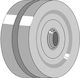 Metal Wheel 400x100x3mm Bearing Bushing Φ62
