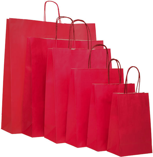 Paper Bag Red Twisted Premium 18x8x24 400pcs