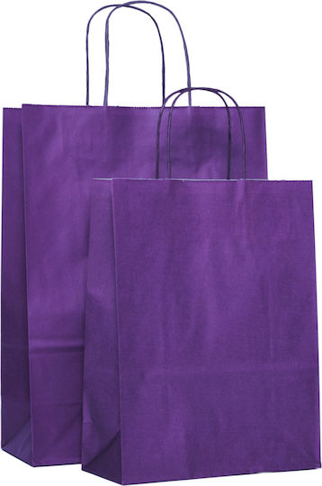 Paper Bag Purple Twisted Premium 22x10x29 300pcs