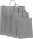 Papier Plastiktüte Graue Strifto Premium 14x8.5x21.5 400 Stück