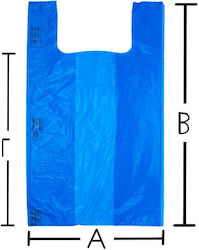 Σακούλα Νάυλον Μπλε Φανελάκι Α=21cm Β=35cm Γ=25cm 10τμχ