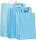Papier Plastiktüte Siel Hellblaue Plaké 32x17x45 300 Stück