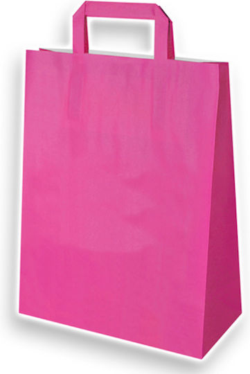 Papier Tasche Fuchsiarosa Plaké mit Griff 22 x 10 x 28 cm 100 Stück