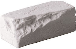 Placă Rectangulară De Servire Albă Ceramică Rustic 16.5x6.7x6 Cm Bystudioraw