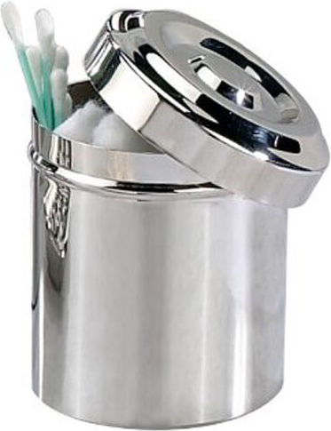 Cotton Container Stainless Steel 0.5 Lt 10x7cm