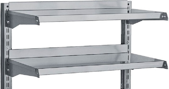 Inox Double Wall Shelves 70x40cm 2*r|2*rk|4*rb
