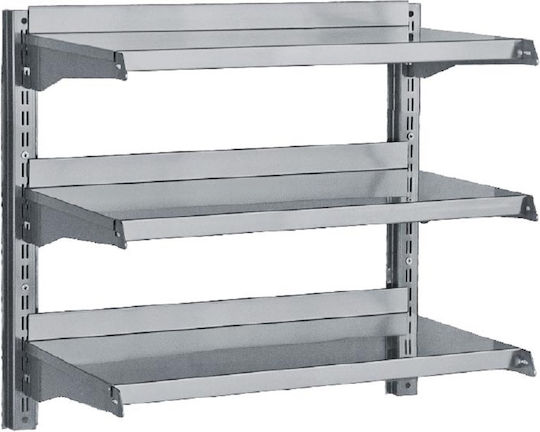 Wall Stainless Steel Triple Shelves 70x40x67cm 3*r|2*rk|6*rb