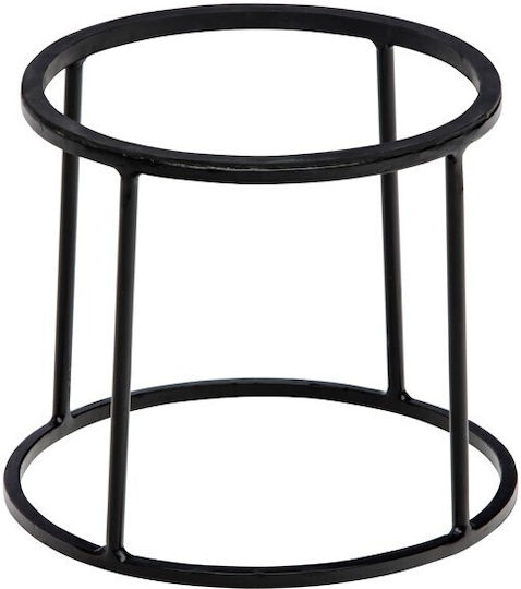 Black Buffet Display Stand Metallic Non-slip Φ22/24 x 20cm