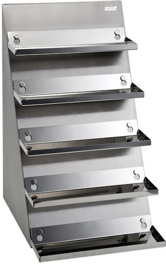 Stainless Steel Pyramid Showcase 18/10 5 Shelves 29.5x36.5x50cm 2006