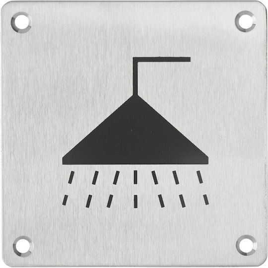 Ταμπελάκι 100 X 100 Χιλ Inox Βιδωτό Μπάνιο Thirard 00067541