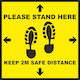 Αυτοκόλλητο Δαπέδου Please Stand Here Σετ 8 Τεμαχίων Κωδ 17362