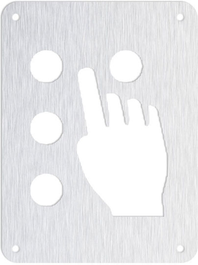 Metalor Πινακίδα Σύστημα Braille 128x96mm Ασημί
