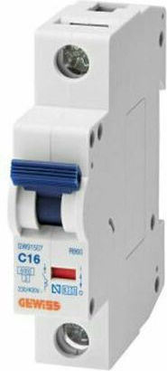 Gewiss Gw91511 Ασφάλεια Αυτόματη Μονοφασική Wl 1x40a 6ka