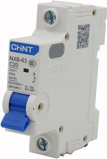 Αυτόματη Ασφάλεια Chint 25a Σειράς Nxb-63 6ka C 51034