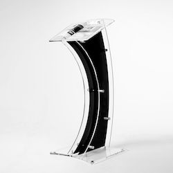 Αναλόγιο Ομιλητή Plexiglass Μαύρο 127x50cm