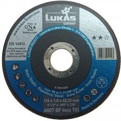 Τροχός Κοπής Inox 125x1mm A60f-bf Lukas Τροχός Κοπής Inox 125x1mm A60f-bf Lukas