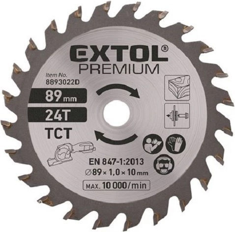 Extol Premium Lama De Ferăstrău Sk Blades Ø89 X 1.0 X 10 Mm 24t
