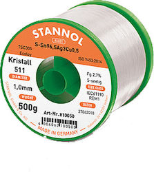Stannol Kristall 511-810050 Solder Wire 500g 1mm Stannol Kristall 511-810050 Solder Wire 500g 1mm