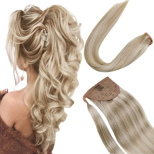 Ponytail Extensions Human Hair Wrap Around Clips Balayage No 18/613