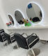Hair Salon Mirror Φ80 Steel Sheet White Touch On Off Dimmer