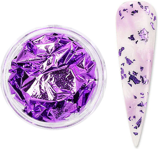 Foil Flakes Nageldesign Mit Metallischen Farben Preis Stück Lila