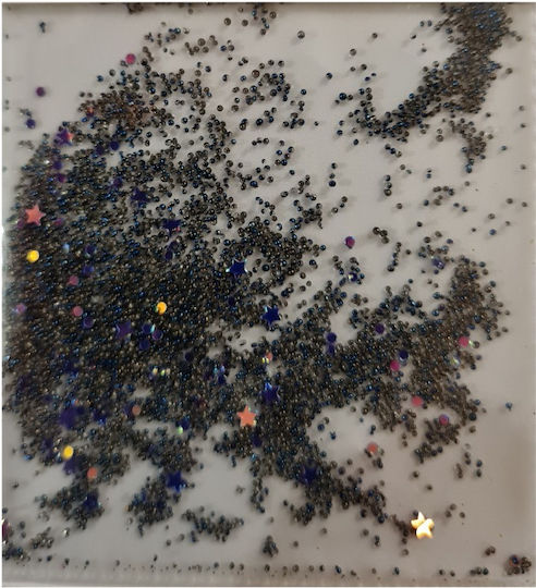 Nail Design Caviar Anthracite Iridescent 1440 Pieces