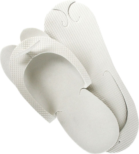 Pair of White Spa Flip Flops Am-506 Set of 200 Pieces