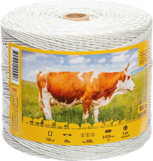 Electric Fencing Cord 1000m 4.8 Ω M