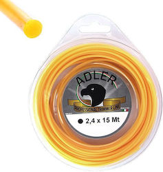 Round Brush Cutter Trimmer Line Adler Made in Italy Roll 15 Meters 1.3 Millimeters