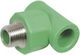 Interplast Pipe Tee Green Φ25x3/4x25 Male 007-003-422