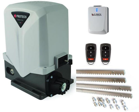 Sliding Garage Door Motor Mechanism 800kg 300w Mover 8 Proteco Garage Door Motor Set + Board + 4m Rack + 2 Controls