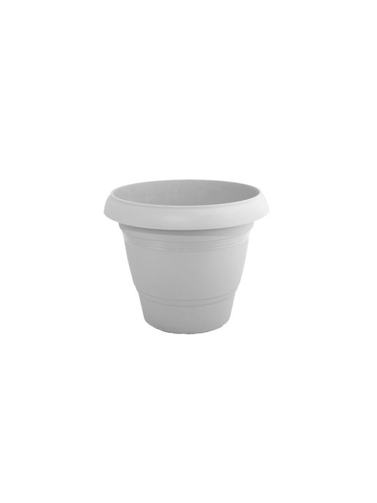 Et Plast Φ450x370h Marble Plastic Flower Pot Vergina No445 009216w