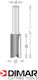 Dimar Router Chute Knife-Guinea D=10 B=25 L=57 D=6 35 Teeth=Z2