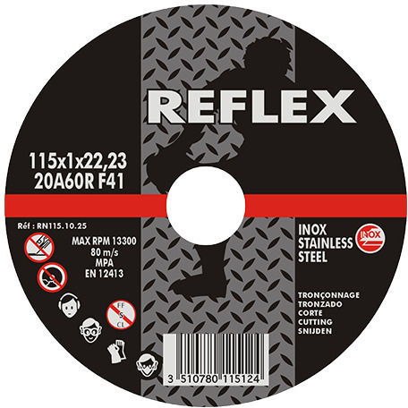Δίσκος Κοπής Inox Επίπεδος 115.10.25 115mm X 1,0mm Reflex