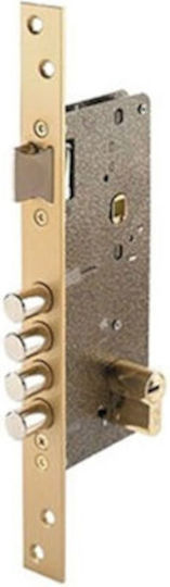 Κλειδαριά Ασφαλείας Ξύλινης Πόρτας Ezcurra 700b Brass 1628-cy